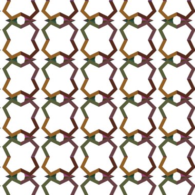 Geometrik süslemeli vektör deseni. Kusursuz tasarım dokusu 