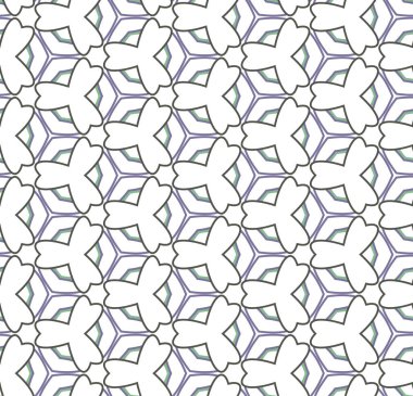 Geometrik süslemeli vektör deseni. Kusursuz tasarım dokusu 