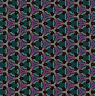 Geometrik süslemeli vektör deseni. Kusursuz tasarım dokusu 