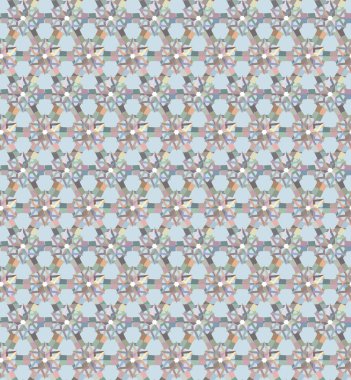 Geometrik süslemeli vektör deseni. Kusursuz tasarım dokusu