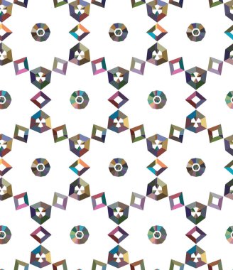 Geometrik süslemeli vektör deseni. Kusursuz tasarım dokusu 