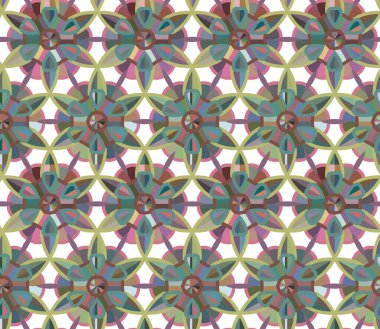 Geometrik süslemeli vektör deseni. Kusursuz tasarım dokusu