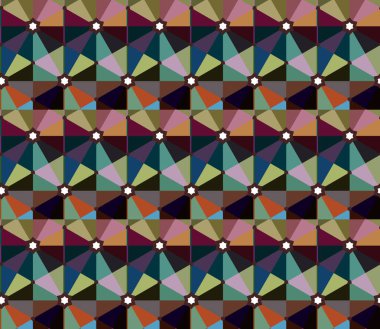 Geometrik süslemeli vektör deseni. Kusursuz tasarım dokusu 