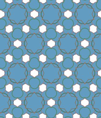 Geometrik süslemeli vektör deseni. Kusursuz tasarım dokusu 