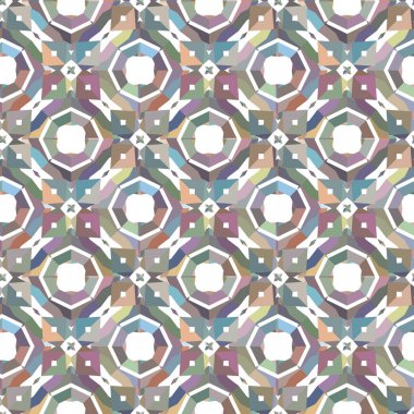 Geometrik süslemeli vektör deseni. Kusursuz tasarım dokusu 