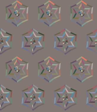 Geometrik süslemeli vektör deseni. Kusursuz tasarım dokusu 