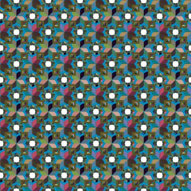 Geometrik süslemeli vektör deseni. Kusursuz tasarım dokusu 