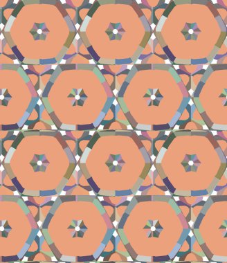 Geometrik süslemeli vektör deseni. Kusursuz tasarım dokusu 
