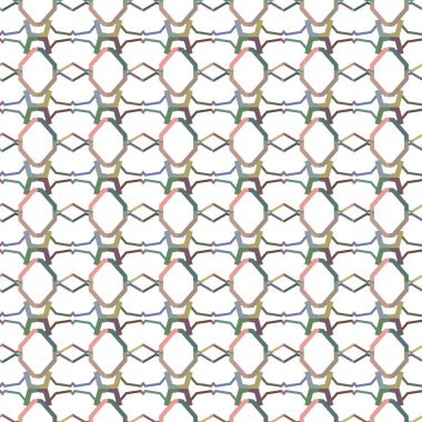 Geometrik süslemeli vektör deseni. Kusursuz tasarım dokusu