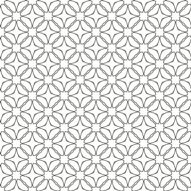 Geometrik süslemeli vektör deseni. Kusursuz tasarım dokusu 