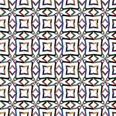 Geometrik süslemeli vektör deseni. Kusursuz tasarım dokusu 