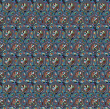 Geometrik süslemeli vektör deseni. Kusursuz tasarım dokusu