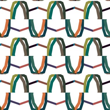 Geometrik süslemeli vektör deseni. Kusursuz tasarım dokusu 