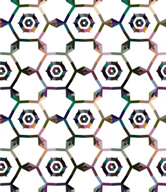 Geometrik süslemeli vektör deseni. Kusursuz tasarım dokusu