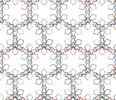 Geometrik süslemeli vektör deseni. Kusursuz tasarım dokusu 