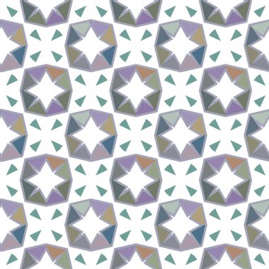 Geometrik süslemeli vektör deseni. Kusursuz tasarım dokusu 