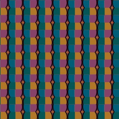 Geometrik süslemeli vektör deseni. Kusursuz tasarım dokusu 