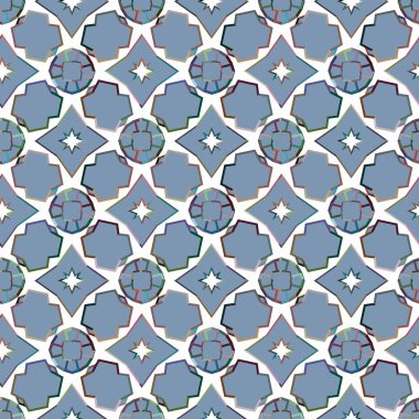 Geometrik süslemeli vektör deseni. Kusursuz tasarım dokusu 