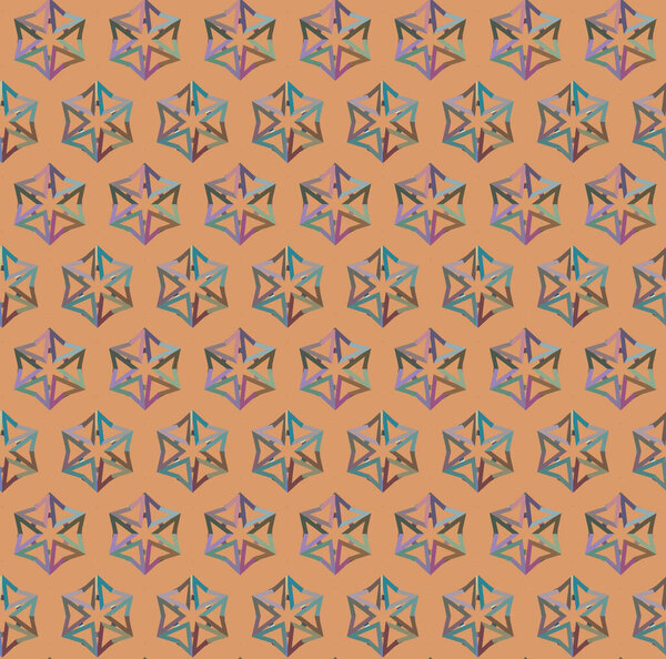 Геометрический орнаментальный векторный рисунок. Бесшовная текстура дизайна 