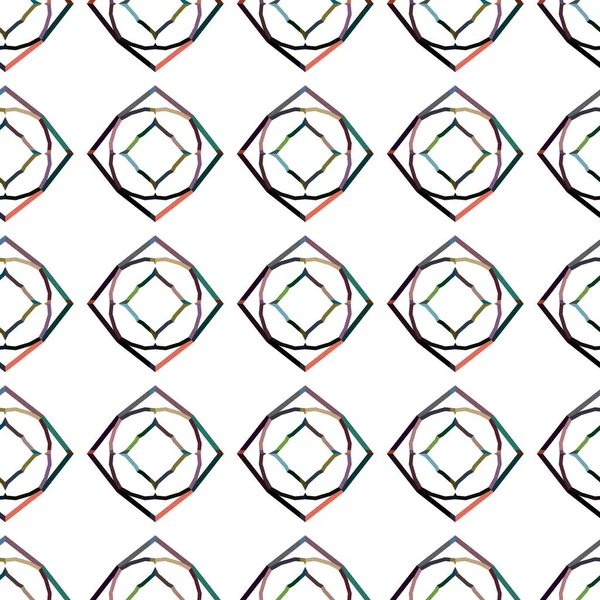 Geometrik süslemeli kusursuz desen. vektör illüstrasyonu