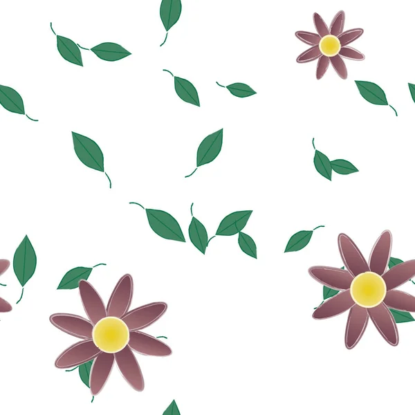 Fundo Sem Costura Floral Bonito Ilustração Vetorial — Vetor de Stock