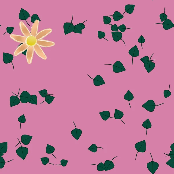 Schöne Florale Nahtlose Hintergrund Vektorillustration — Stockvektor