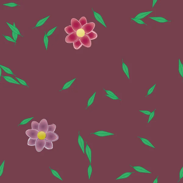 Fundo Sem Costura Floral Bonito Ilustração Vetorial —  Vetores de Stock