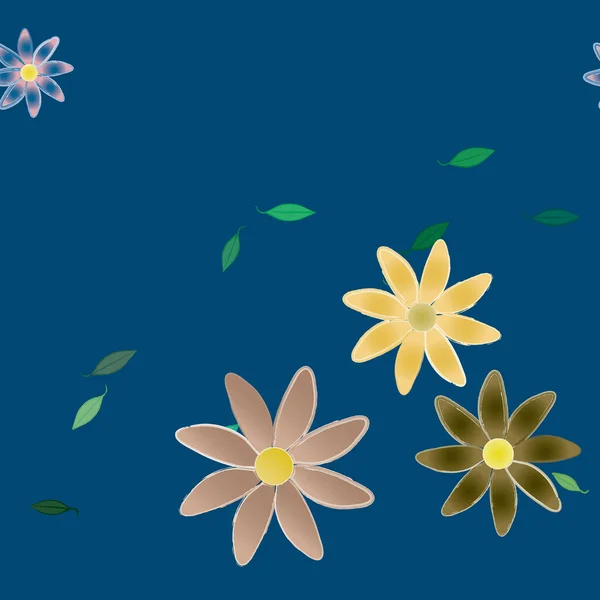 Schöne Florale Nahtlose Hintergrund Vektorillustration — Stockvektor