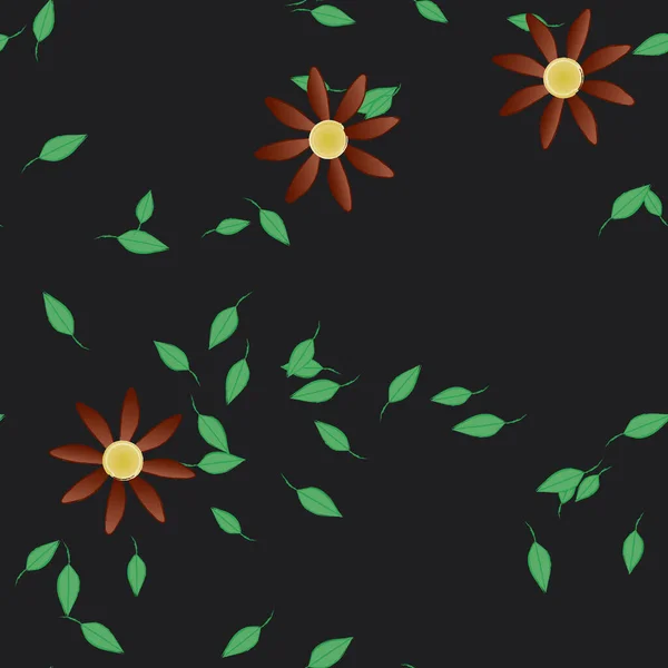 Hermoso Fondo Sin Costura Floral Ilustración Vectores — Vector de stock