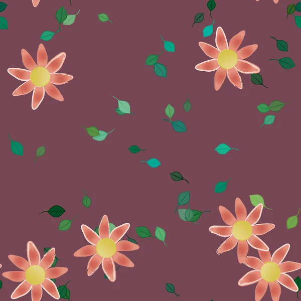 Hermoso Fondo Sin Costura Floral Ilustración Vectores — Vector de stock