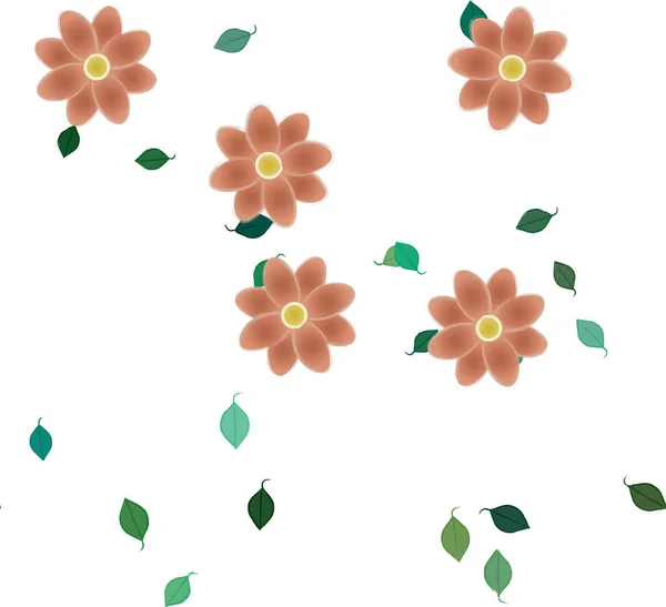 Schöne Florale Nahtlose Hintergrund Vektorillustration — Stockvektor