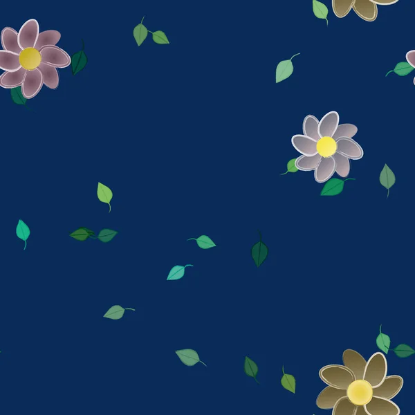 Hermoso Fondo Sin Costura Floral Ilustración Vectores — Vector de stock