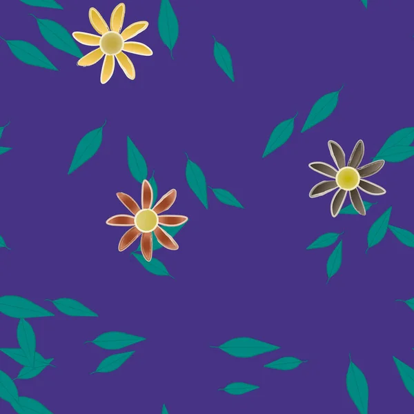 Fundo Sem Costura Floral Bonito Ilustração Vetorial — Vetor de Stock