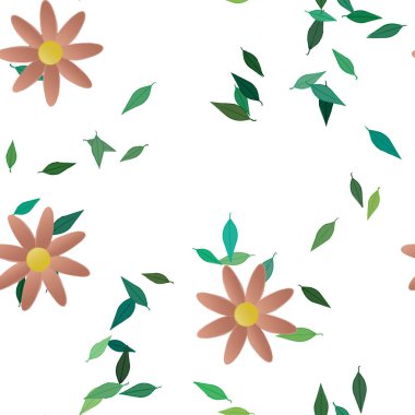 Çiçeksiz arka plan, vektör illüstrasyonu