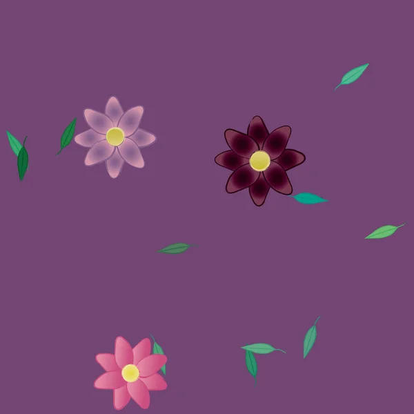 Hermoso Fondo Sin Costura Floral Ilustración Vectores — Vector de stock