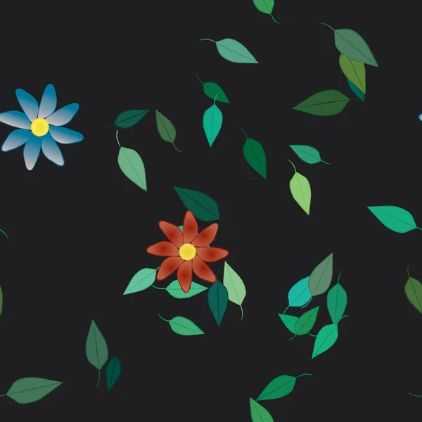 Hermoso Fondo Sin Costura Floral Ilustración Vectores — Vector de stock