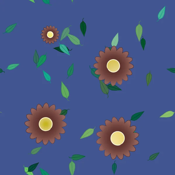 Fundo Sem Costura Floral Bonito Ilustração Vetorial — Vetor de Stock