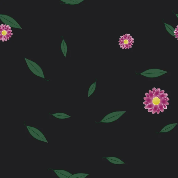 Schöne Florale Nahtlose Hintergrund Vektorillustration — Stockvektor