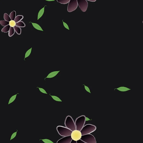 Fundo Sem Costura Floral Bonito Ilustração Vetorial — Vetor de Stock