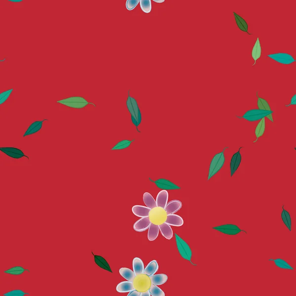 Fundo Sem Costura Floral Bonito Ilustração Vetorial — Vetor de Stock