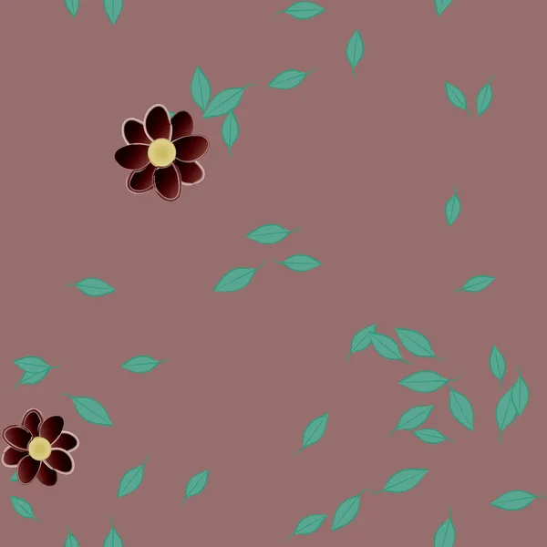 Fundo Sem Costura Floral Bonito Ilustração Vetorial — Vetor de Stock