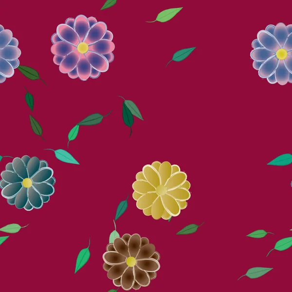 Hermoso Fondo Sin Costura Floral Ilustración Vectores — Vector de stock