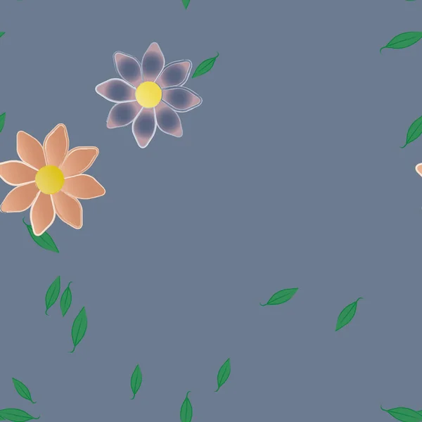 Hermoso Fondo Sin Costura Floral Ilustración Vectores — Vector de stock