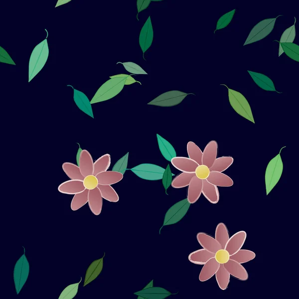 Hermoso Fondo Sin Costura Floral Ilustración Vectores — Vector de stock