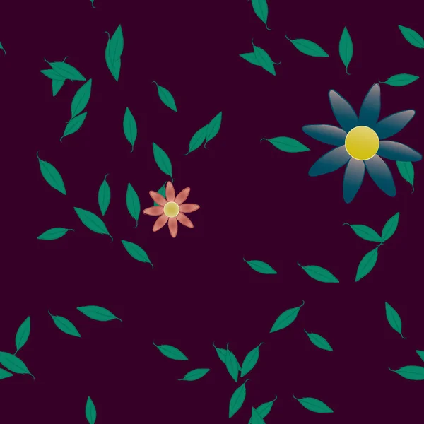 Fundo Sem Costura Floral Bonito Ilustração Vetorial — Vetor de Stock