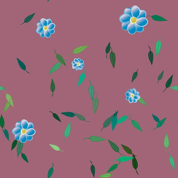 Schöne Florale Nahtlose Hintergrund Vektorillustration — Stockvektor