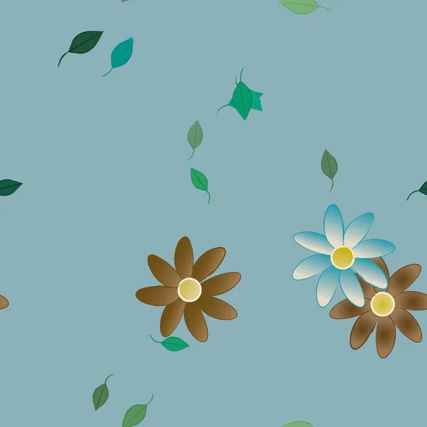 Schöne Florale Nahtlose Hintergrund Vektorillustration — Stockvektor