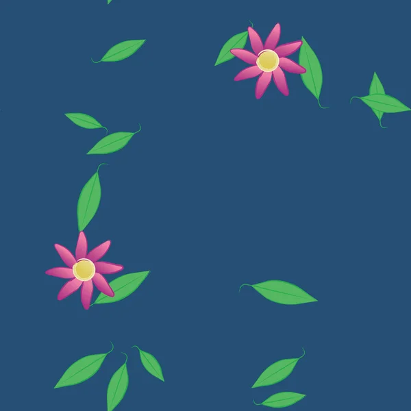 Fundo Sem Costura Floral Bonito Ilustração Vetorial — Vetor de Stock