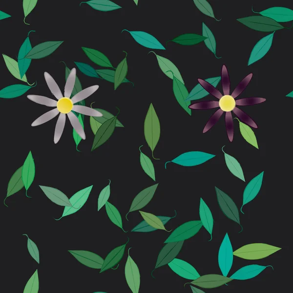 Fundo Sem Costura Floral Bonito Ilustração Vetorial — Vetor de Stock