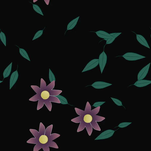 Beau Fond Floral Sans Couture Illustration Vectorielle — Image vectorielle